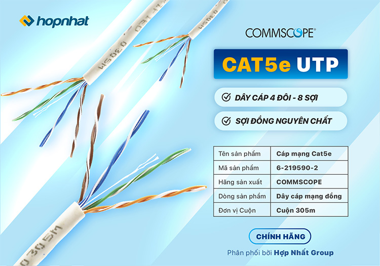 Cáp mạng Cat5e UTP Commscope